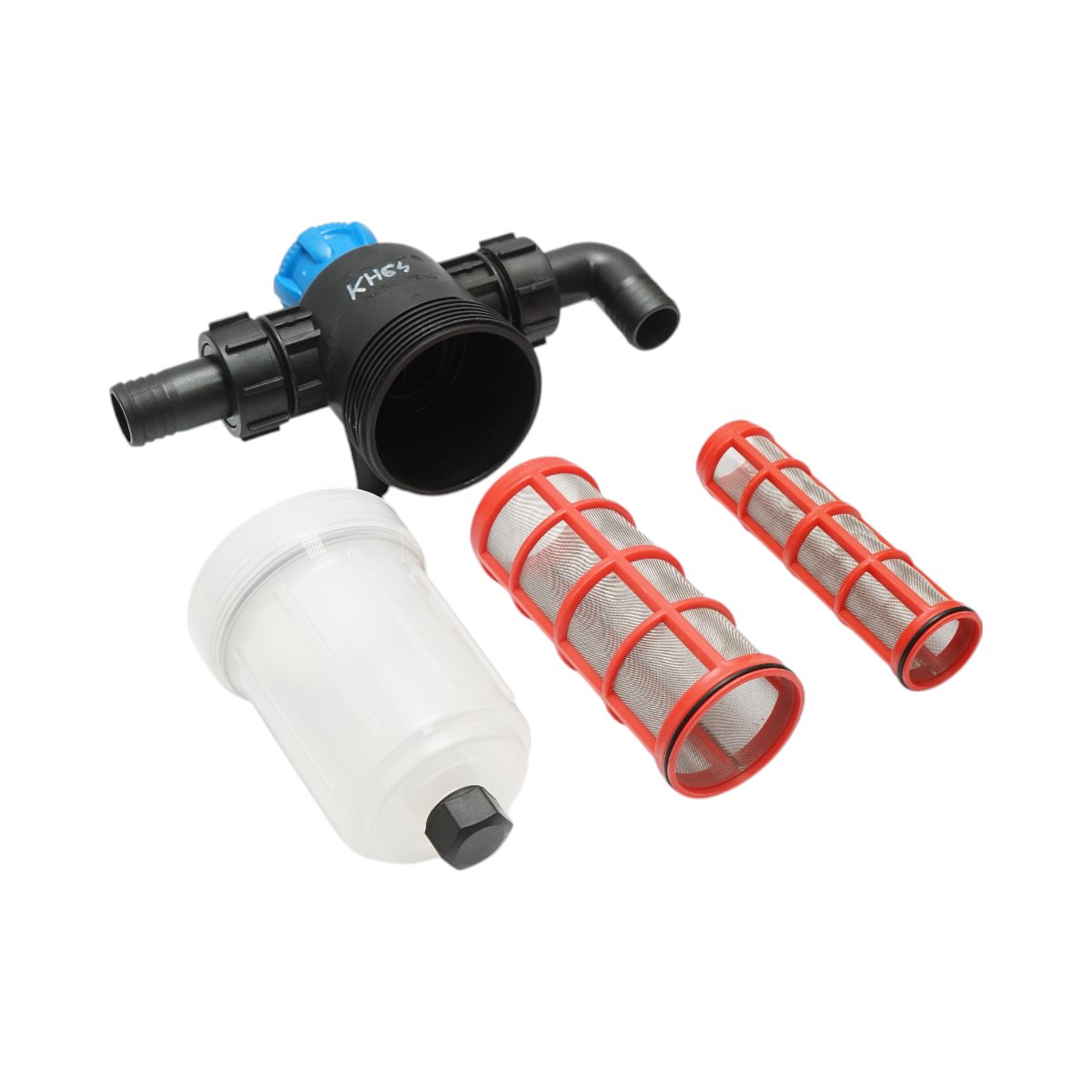 Filtru erbicidator transparent cu 2 site si valva autocuratare, racord 32mm